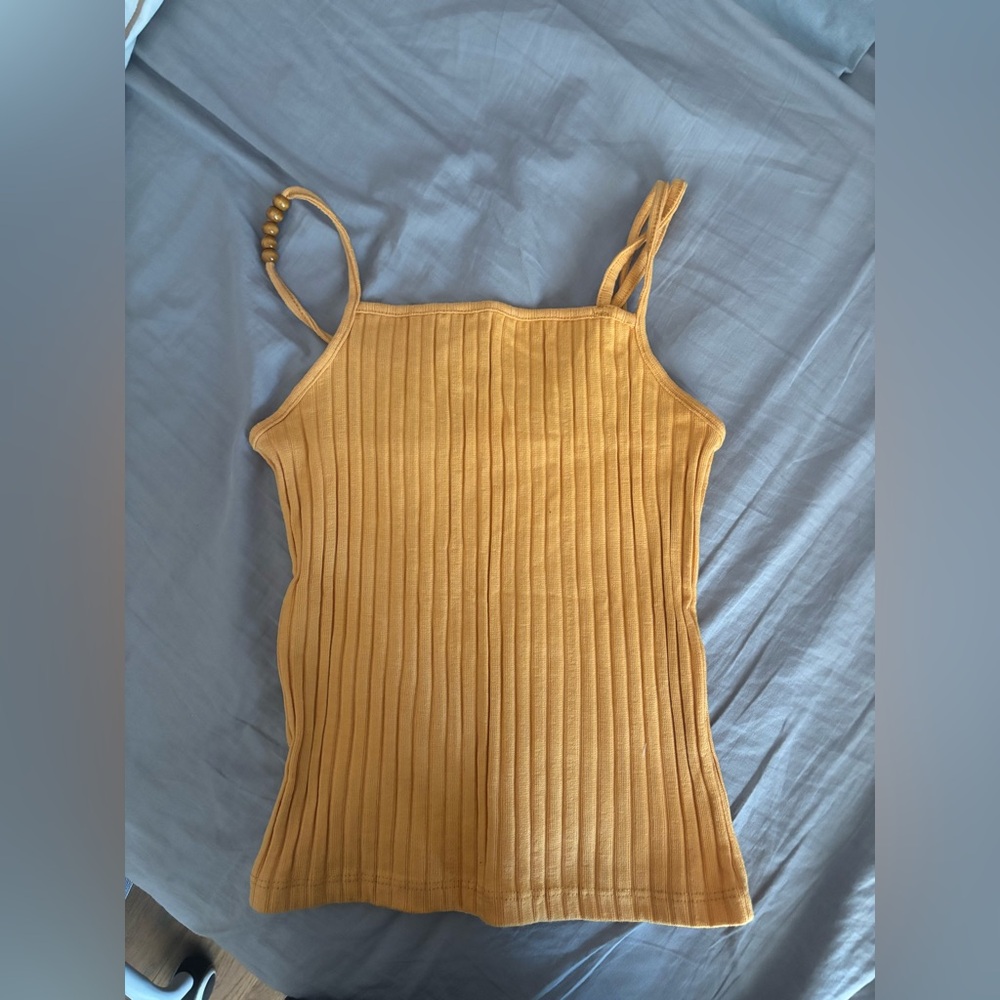 Zara Orange Ribbed Fitted Kids Camisole